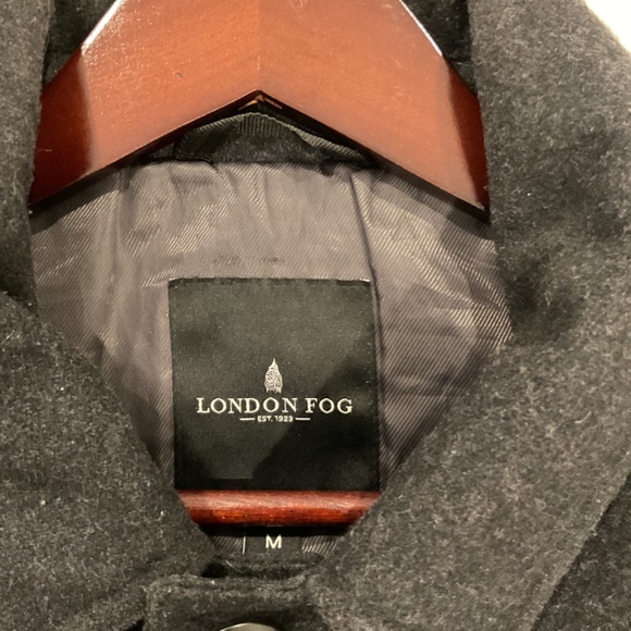 London Fog Men’s Wool Jacket Charcoal Size Medium - Picture 3 of 11